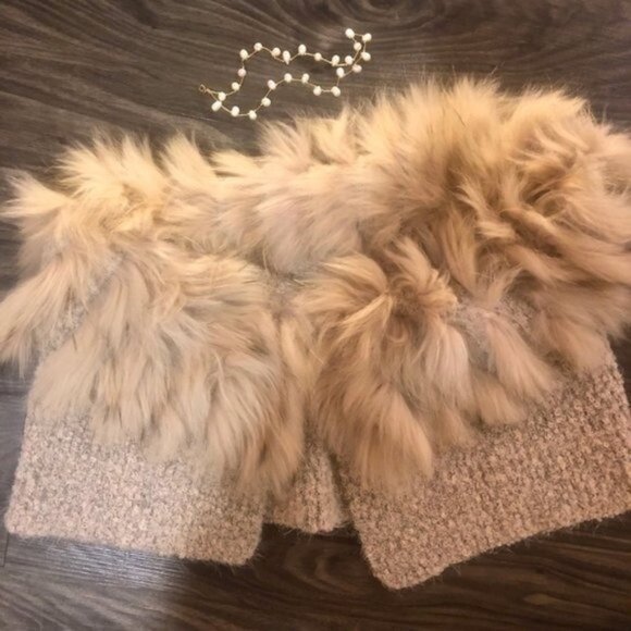 twiggy LONDON Sweaters - Genuine Raccoon  Mohair Knit Wrap or can use as a scarf